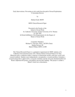 Early Interventions: Preventing at-risk youth from the path of Sexual Exploitation: A Systematic Review