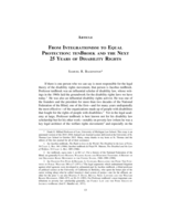 From Integration to Equal Protection: tenBroek and the Next 25 Years of Disability Rights