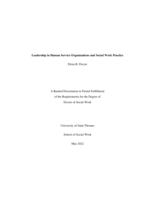 Leadership in Human Service Organizations and Social Work Practice