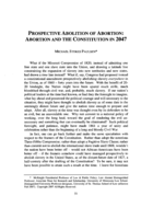 Prospective Abolition of Abortion: Abortion and the Constitution in 2047