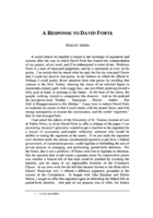 A Response to David Forte