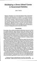 Developing a Library School Course in Government Statistics