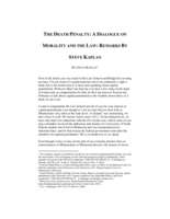 The Death Penalty: A Dialogue on Morality and the Law: Remarks by Steve Kaplan