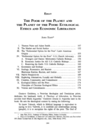 The Poor of the Planet and the Planet of the Poor: Ecological Ethics and Economic Liberation