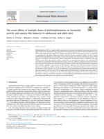 The Acute Effects of Multiple Doses of Methamphetamine on Locomotor Activity and Anxiety-Like Behavior in Adolescent and Adult Mice