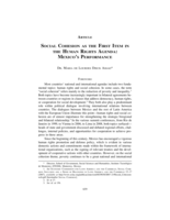 Social Cohesion as the First Item in the Human Rights Agenda: Mexico's Performance