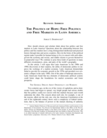 The Politics of Hope: Free Politics and Free Markets in Latin America