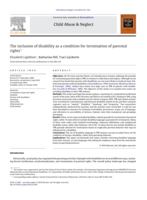 The Inclusion of Disability as a Condition for Termination of Parental Rights