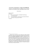 Co-Living Assessed in a Time of Covid-19: Critical Intervention or Millennial Fad?