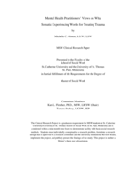 Mental Health Practitioners’ Views on Why Somatic Experiencing Works for Treating Trauma