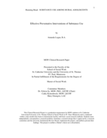 Effective Preventative Interventions of Substance Use