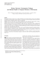 Stress, Burnout, Compassion Fatigue, and Mental Health in Hospice Workers in Minnesota