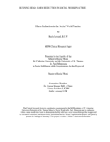 Harm Reduction in the Social Work Practice