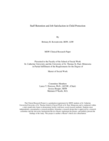 Staff Retention and Job Satisfaction in Child Protection