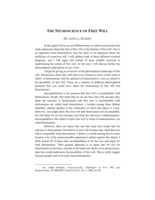 The Neuroscience of Free Will