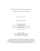 Motivational Interviewing and Co-Occurring Disorders: Minnesota Correctional Agents' Perceptions