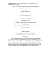 Effective Interventions When Working With Cambodian Refugees: A Systematic Literature Review