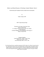 Effective and Ethical Measures of Predicting Criminal Offenders' Risk of Recidivism and Treatment Needs on Risk-Need Assessments