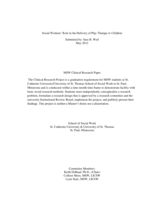 Social Workers’ Role in the Delivery of Play Therapy to Children