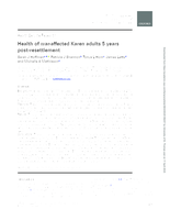 Health of War-Affected Karen Adults 5 Years Post-Resettlement