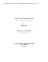Military Social Work: Utilizing Interprofessional Practice and Education to increase Efficacy
