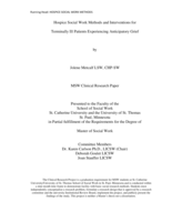 Hospice Social Work Methods and Interventions for Terminally Ill Patients Experiencing Anticipatory Grief