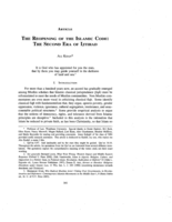 The Reopening of the Islamic Code: The Second Era of Ijtihad