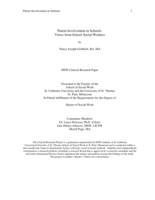Parent Involvement in Schools:  Views from School Social Workers