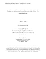 Breaking Free of Generational Poverty: Empowered Single Mothers Who Overcome the Odds
