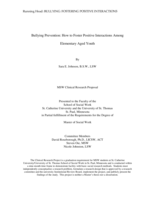 Bullying Prevention: How to Foster Positive Interactions Among Elementary Aged Youth