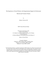 The Experiences of Social Workers with Organizational Support for Professional Burnout and Vicarious Trauma