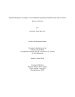 Beyond Therapeutic Techniques: Successfully Serving Hmong Families Living with an Autism Spectrum Disorder
