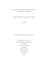 Justice for the Orphan: the Ethics of "Embryo Adoption"