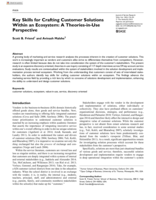 Key Skills for Crafting Customer Solutions Within an Ecosystem: A Theories-in-Use Perspective