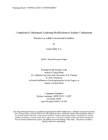 Complicated Confinement: Exploring Modifications to Solitary Confinement Practices in Adult Correctional Facilities
