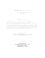 School-Based Adolescent Suicide Reduction