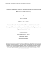 Compassion Fatigue and Compassion Satisfaction among Professionals Working With Survivors of Sex Trafficking