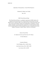 Spirituality in Nursing Homes: A Social Work Perspective