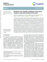 Nonheme Iron-Thiolate Complexes as Structural Models of Sulfoxide Synthase Active Sites