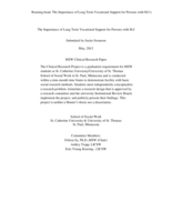 The Importance of Long Term Vocational Support for Persons with M.I