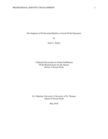 Development of Professional Identity in Social Work Education