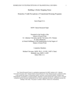 Building A Better Stepping Stone: Homeless Youth Perceptions of Transitional Housing Programs