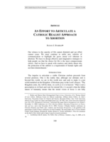 An Effort to Articulate a Catholic Realist Approach to Abortion