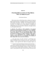 Further Reflections on Not Being "Not an Originalist"