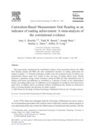 Curriculum-Based Measurement Oral Reading as an Indicator of Reading Achievement: A Meta-Analysis of the Correlational Evidence