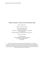 Health Care Matters: Perspectives from LGBT Older Adults