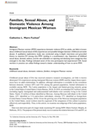 Familism, Sexual Abuse, and Domestic Violence among Immigrant Mexican Women