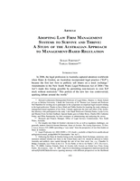 Adopting Law Firm Management System to Survive and Thrive: A Study of the Australian Approach to Management-Based Regulation