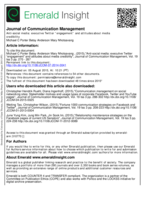Anti-Social Media: Executive Twitter 'Engagement' and Attitudes about Media Credibility