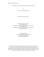 A Systematic Review of Bullying Prevention Programs in Schools